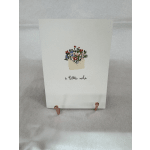 Greeting card with a small floral envelope illustration and the words "a little note"