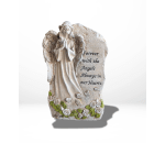 Angel memorial plaque with roses and the words "Forever with the Angels"