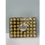Box of Ferrero Rocher chocolates in gold wrappers