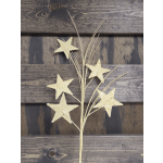 Gold glitter star spray on a wooden background
