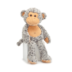 SOFT AND FLOPPY SWIRL FUR MONKEY WITH BOW