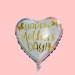 Heart-shaped balloon reading Happy Mothers Day
