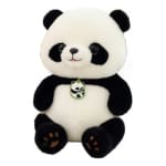Plush panda bear with a small hanging tag