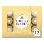 Box of Ferrero Rocher chocolates with 12 pieces