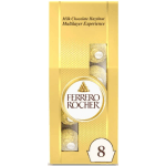 Ferrero Rocher milk chocolate hazelnut gift box with eight chocolates