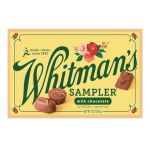 Whitman's milk chocolate sampler box with floral decoration