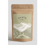 Brown pouch of Alaya Darjeeling green tea