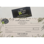 Gift certificate card from Every Bloomin' Thing
