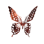 Metal butterfly wall decor with cutout wings