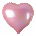 Pink heart-shaped balloon on a white background