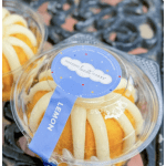 Packaged lemon bundt cakes in clear plastic containers