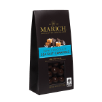 Box of dark chocolate sea salt caramels