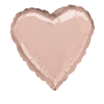 Heart-shaped blush pink foil balloon