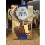 Ferrero Rocher assorted chocolate package on a woven surface