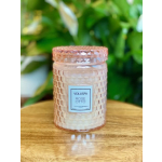 Rose Otto scented candle in a textured glass jar