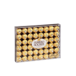 Box of Ferrero Rocher chocolates in gold wrappers