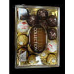 Assorted Ferrero Rocher chocolates in a clear gift box