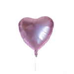 Pink heart-shaped foil balloon on a stick