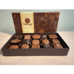 Box of assorted chocolates in a gift box