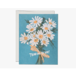 Greeting card with white daisies and "Thinking of You!" text