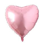 Pink heart-shaped foil balloon on a white background