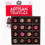 Box of assorted artisan truffles in a gift box