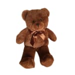 Brown teddy bear with a satin ribbon bow
