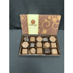 Box of assorted chocolates with the lid open
