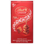 Red Lindt Lindor milk chocolate truffle box