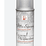 Silver glitter spray can with Design Master label