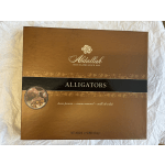 Box of Abdallah Alligators chocolates on white tissue paper