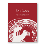 Red book cover with white decorative patterns and the title On Love