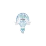 Blue hot air balloon-shaped baby welcome balloon