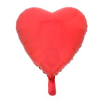 Red heart-shaped balloon on a white background