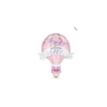 Pastel hot air balloon balloon with "welcome baby" text