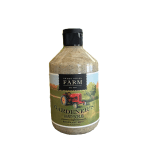 Bottle of gardener's hand scrub with a farm label