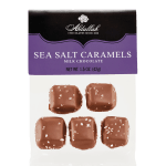 Package of sea salt caramel milk chocolates