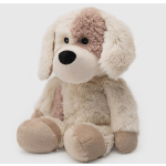 Plush stuffed dog toy with floppy ears and beige fur