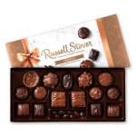 Box of assorted chocolates with a Russell Stover lid