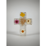 Mudpie Dried Flower Resin Cross