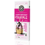 Box of birthday truffle chocolate bars with cupcake packaging