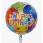 Colorful birthday balloon with "Happy Birthday" text