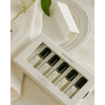 Boxed perfume oil discovery set with five small bottles