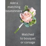 Match a boutonnière to any bouquet or corsage