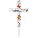 "Cardinals Appear" Solar Cross Stake