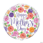 Round floral balloon with "Happy Mother's Day" text