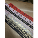 Decorative gift ribbons with Hello Kitty and Chanel logos