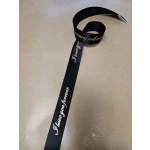 Black ribbon with gold script reading "I love you forever"