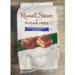 Bag of Russell Stover sugar-free peanut caramel nougat chocolates