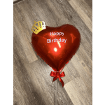 LARGE HAPPY BIRTHDAY HEART BALLOON (WITHOUT HELIO)